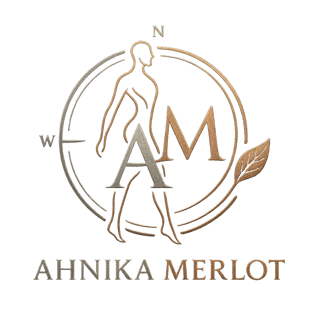 Official Ahnika Merlot watermark and signature insignia